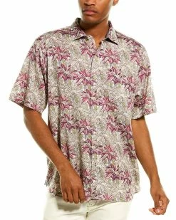 Tommy Bahama Plantain Jungle Woven Shirt Men Casual Button Downs
