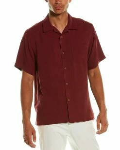 Tommy Bahama Tropic Isles Silk Camp Shirt Men Casual Button Downs
