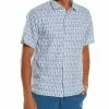 Tommy Bahama Melbourne Mosaic Silk Camp Shirt Men Casual Button Downs