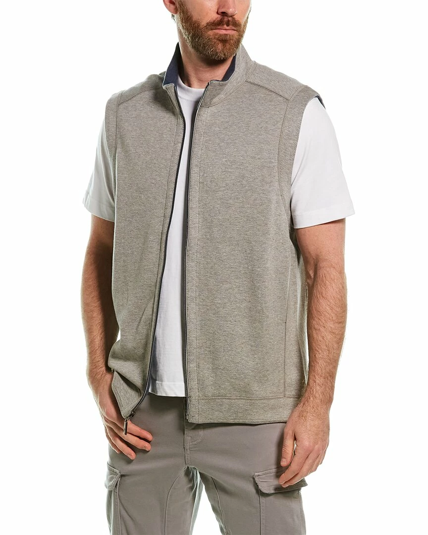 Tommy Bahama Flipshore Reversible Full Zip Vest Men Outerwear