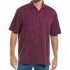 Tommy Bahama Tahitian Border Silk Woven Shirt Men Casual Button Downs