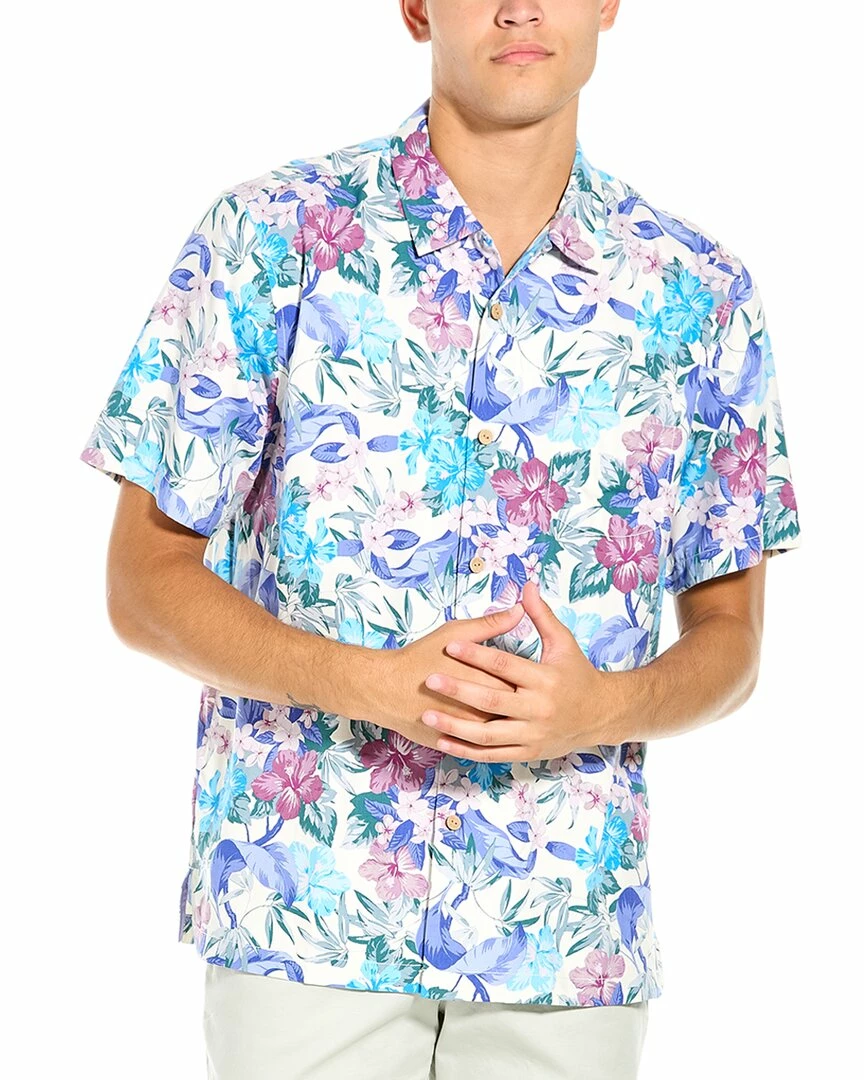 Tommy Bahama Queensland Gardens Silk-Blend Shirt Men Casual Button Downs