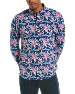 Tommy Bahama Siesta Key Night Flower Shirt Men Casual Button Downs