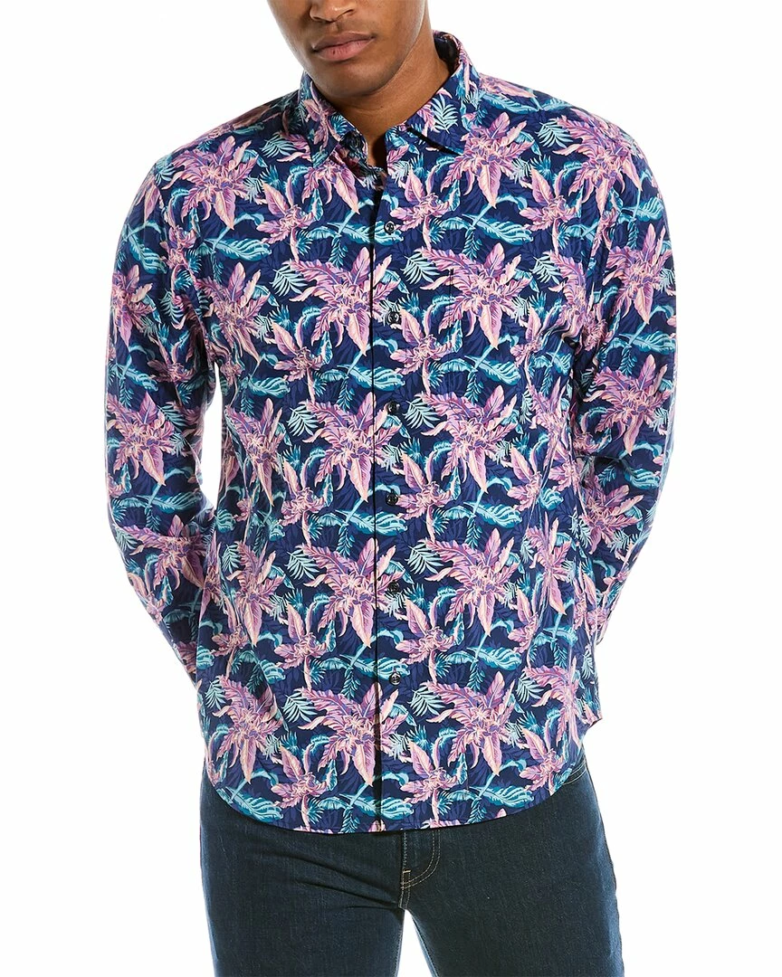 Tommy Bahama Siesta Key Night Flower Shirt Men Casual Button Downs