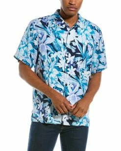 Tommy Bahama Bonita Springs Silk Shirt Men Casual Button Downs
