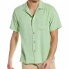 Tommy Bahama Hawaiian Herringbone Silk Shirt Men Casual Button Downs
