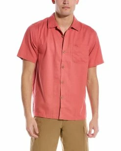 Tommy Bahama Coastal Breeze Check Silk-Blend Shirt Men Casual Button Downs
