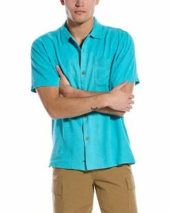 Tommy Bahama Tropic Isles Silk Camp Shirt Men Casual Button Downs