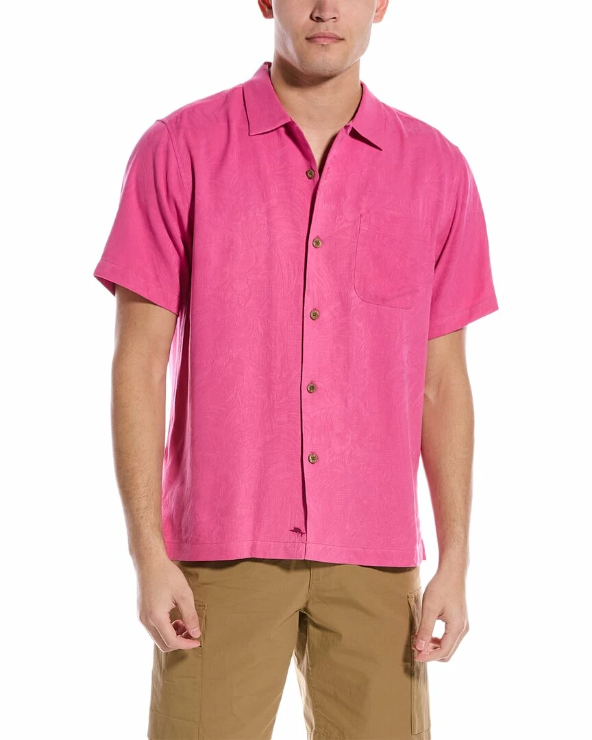 Tommy Bahama Tropic Isles Silk Camp Shirt Men Casual Button Downs