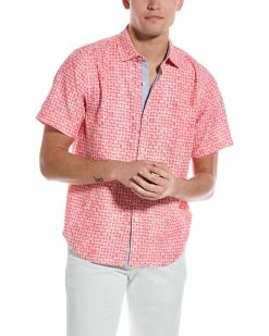 Tommy Bahama Coconut Point Fade Away Geo Camp Shirt Men Casual Button Downs