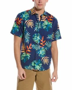 Tommy Bahama Rhapsody Blues Shirt Men Casual Button Downs
