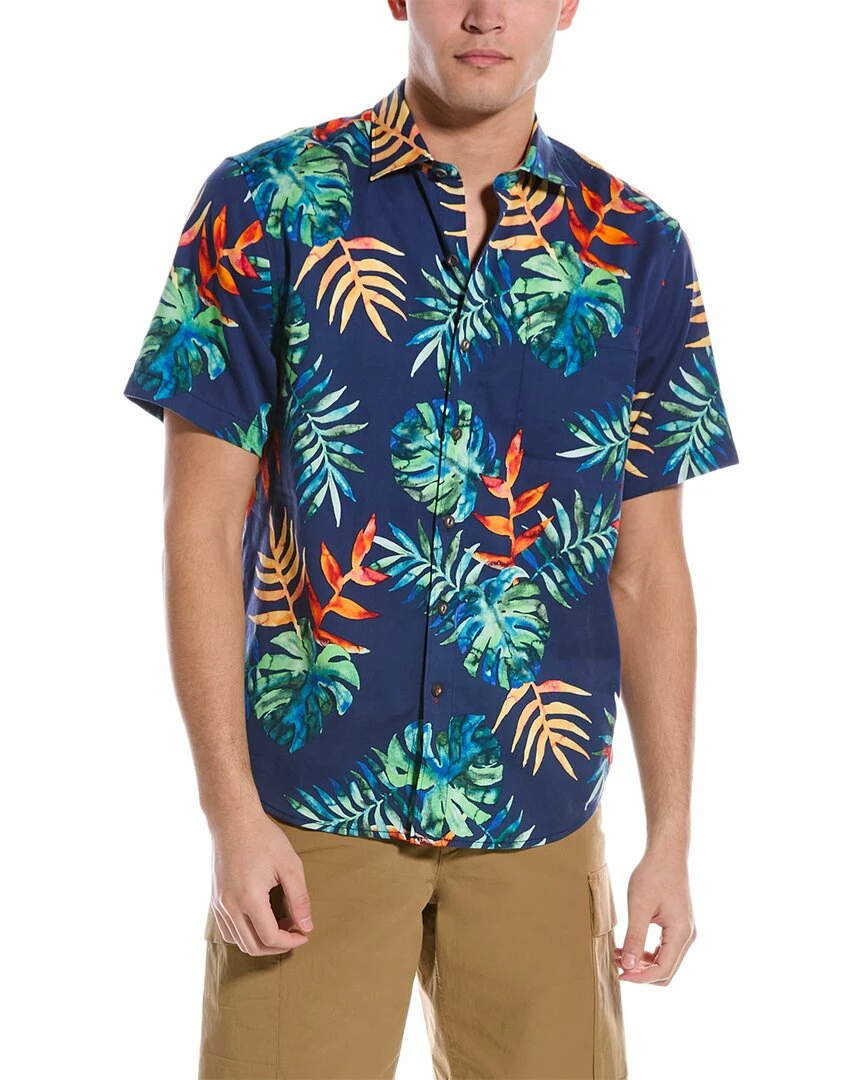Tommy Bahama Rhapsody Blues Shirt Men Casual Button Downs