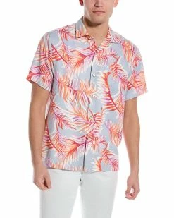 Tommy Bahama Alta Vista Fronds Silk Shirt Men Casual Button Downs