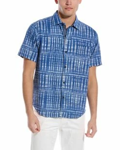 Tommy Bahama Daybreak Batik Silk Shirt Men Casual Button Downs