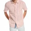 Tommy Bahama Sand Linen-Blend Surfside Stripe Shirt Men Casual Button Downs