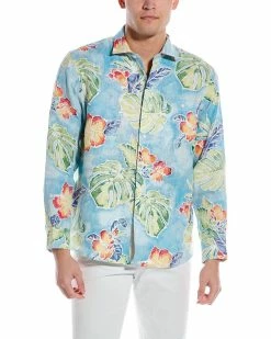 Tommy Bahama Fiesta Keys Linen Shirt Men Casual Button Downs