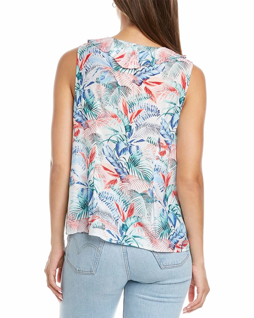 Tommy Bahama Shaka Frond Ruffle Silk-Blend Top Women Tops - Image 3