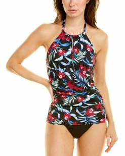 Tommy Bahama Midnight Orchid Tankini Top Women Swimwear & Coverups