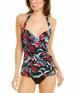 Tommy Bahama Midnight Orchid Halter Top Women Swimwear & Coverups