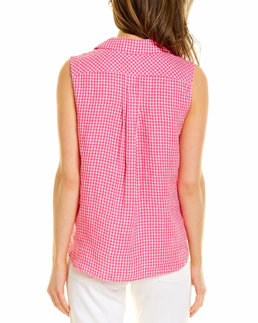 Tommy Bahama Gingham Way Linen Camp Shirt Women Tops - Image 2