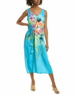 Tommy Bahama Kayo Island Silk Midi Dress Women Dresses