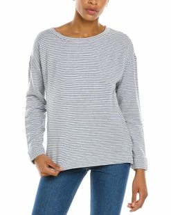 Tommy Bahama Sea Mist Islandsoft Stripe Pop Sweatshirt Women Sweaters & Knits