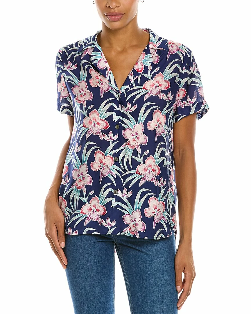 Tommy Bahama Talulla Gardens Silk-Blend Shirt Women Tops