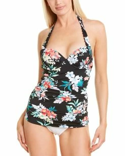 Tommy Bahama Floral Springs Underwire Halter Tankini Women Swimwear & Coverups