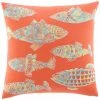 Tommy Bahama Batic Fish Square Pillow Home Decorative Pillows