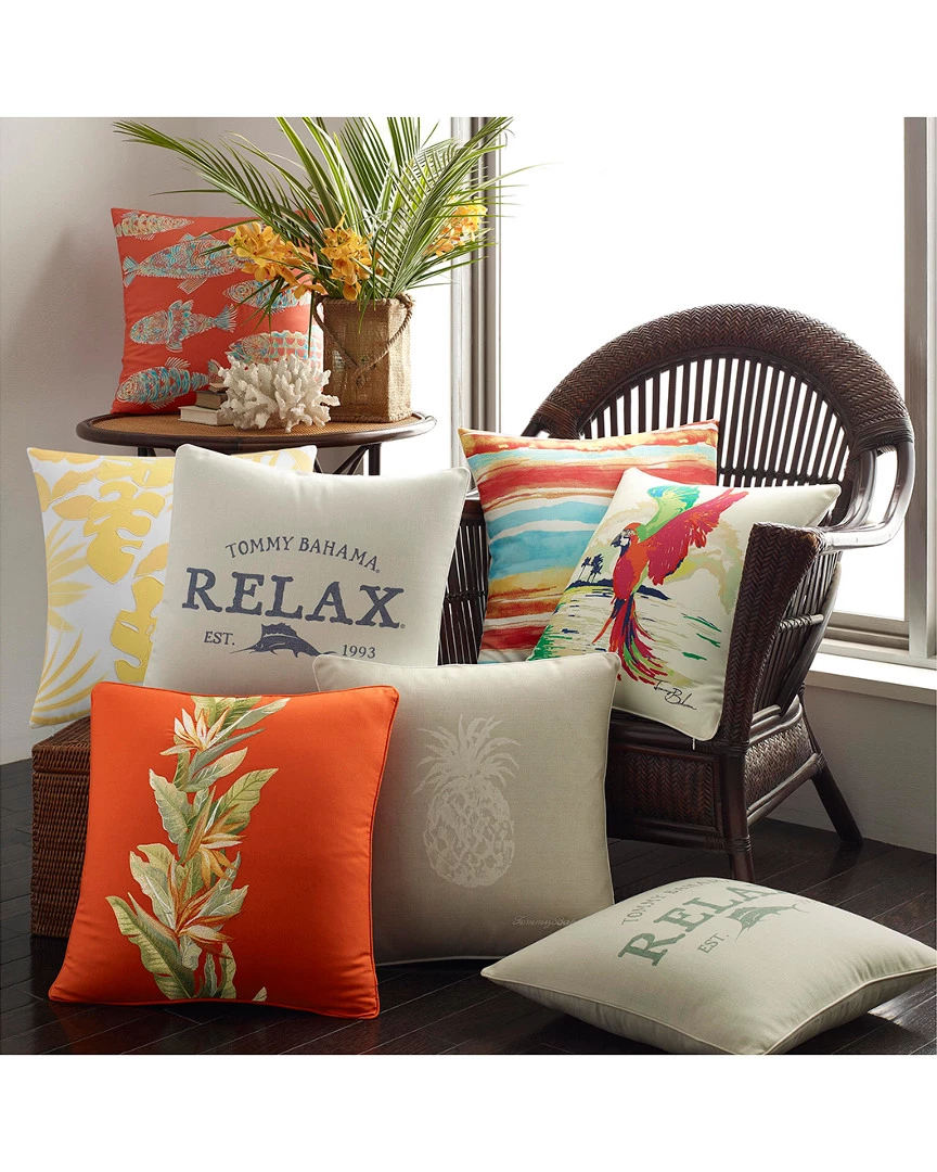 Tommy Bahama Birds Of Paradise Square Pillow Home Decorative Pillows - Image 2