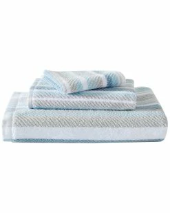 Tommy Bahama Ocean Bay Stripe Cotton Terry 3Pc Towel Set Home Bath Towels