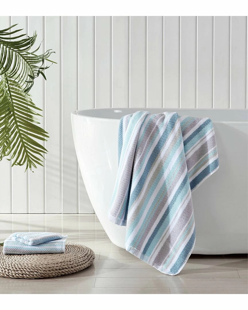 Tommy Bahama Ocean Bay Stripe Cotton Terry 3Pc Towel Set Home Bath Towels - Image 2