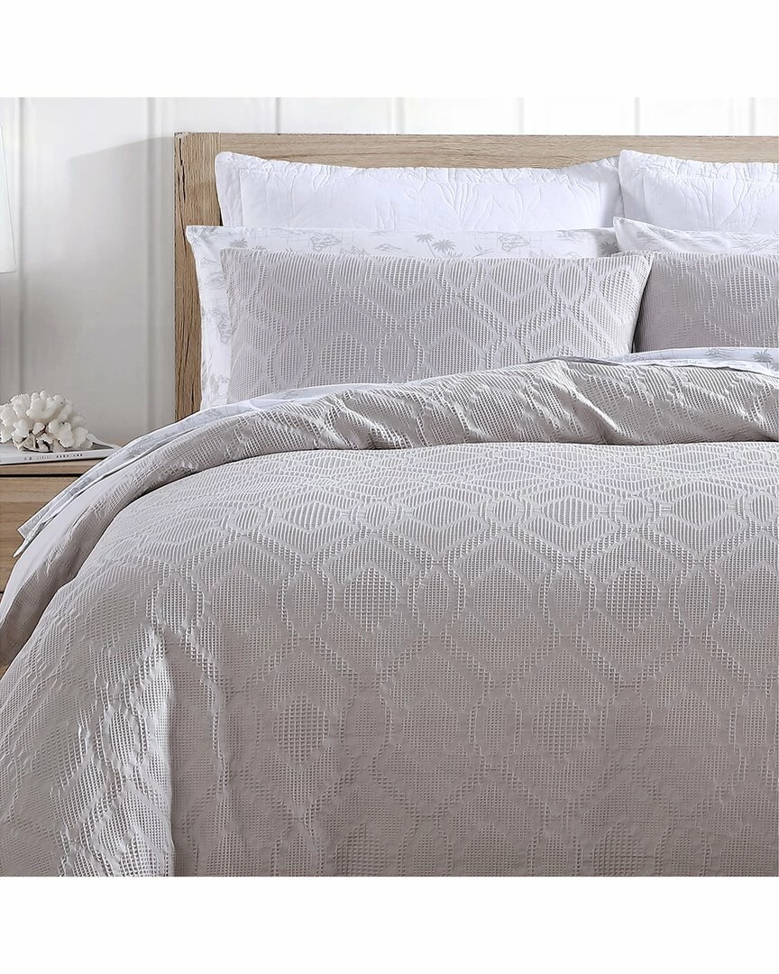 Tommy Bahama Textured Waffle Cotton Comforter Set Home Comforters & Quilts - Image 2