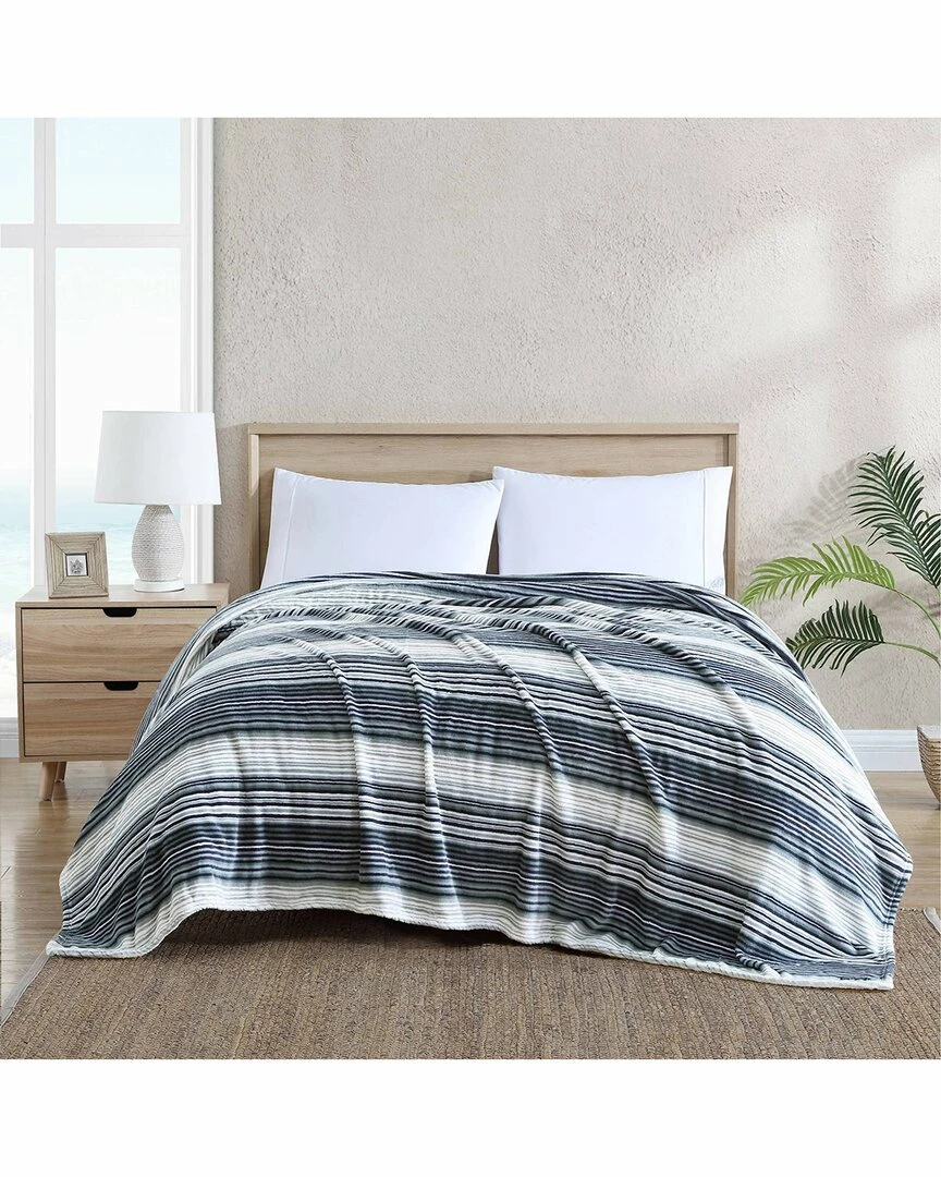 Tommy Bahama Sandy Shores Ultra Soft Plush Fleece Blanket Home Blankets & Throws - Image 2