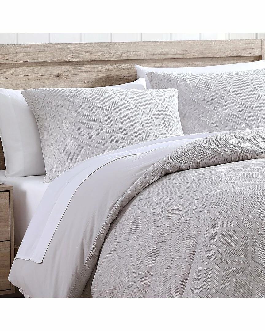 Tommy Bahama Textured Waffle 100% Cotton Duvet Cover Set Home Duvet Inserts & Duvets - Image 2