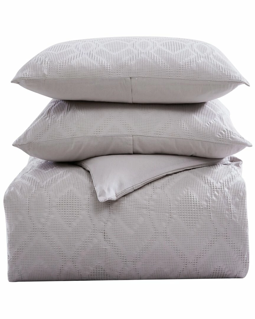 Tommy Bahama Textured Waffle 100% Cotton Duvet Cover Set Home Duvet Inserts & Duvets - Image 3