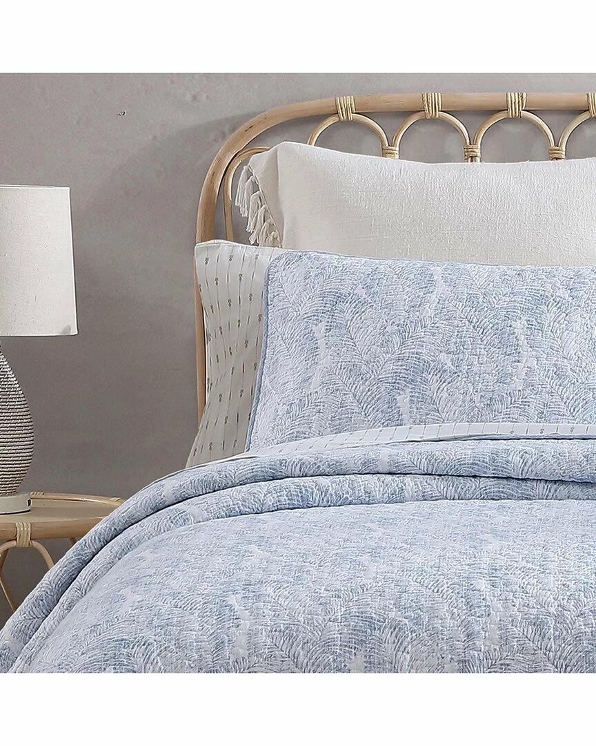 Tommy Bahama Distressed Water Leaves Of Cotton Reversible Quilt Set Home Comforters & Quilts - Image 5