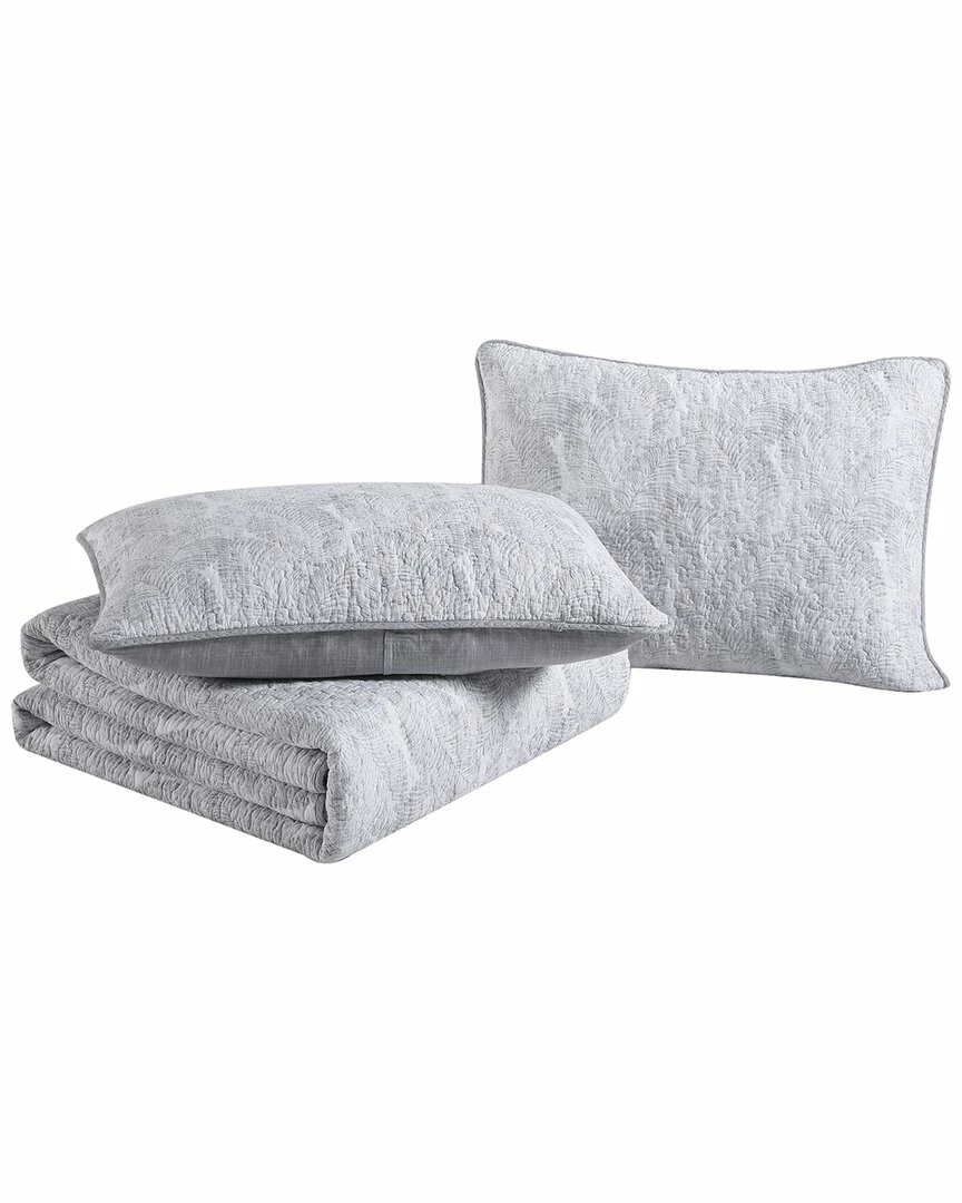 Tommy Bahama Distressed Water Leaves Of Cotton Reversible Quilt Set Home Comforters & Quilts - Image 3