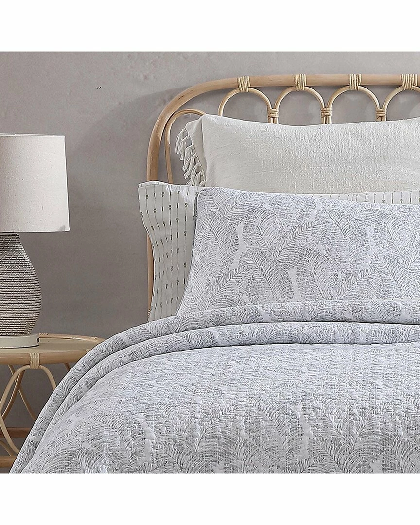 Tommy Bahama Distressed Water Leaves Of Cotton Reversible Quilt Set Home Comforters & Quilts - Image 5