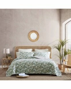 Tommy Bahama Green Island Of Cotton Reversible Quilt Set Home Comforters & Quilts