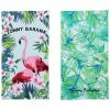 Tommy Bahama Flamingo Fronds/Baja Island 2 Piece Cotton Beach Towel Set Home Beach Towels