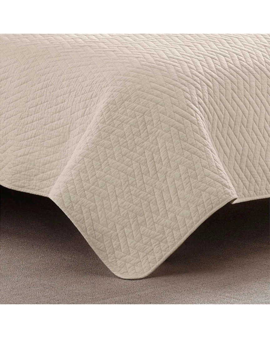 Tommy Bahama Solid Raffia Light Beige Quilt/Sham Set Home Comforters & Quilts - Image 2