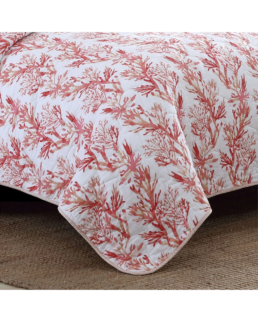Tommy Bahama Sunset Reef Pink Quilt/Sham Set Home Comforters & Quilts - Image 2