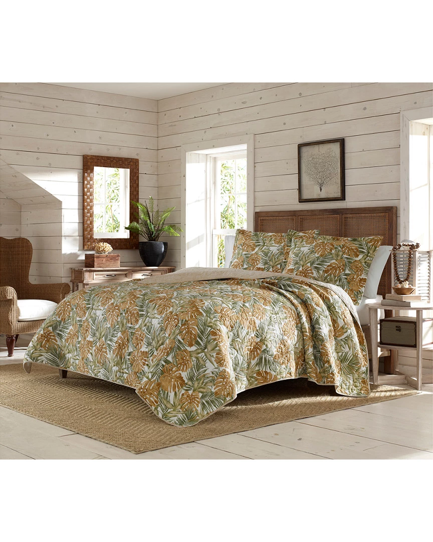 Tommy Bahama Newland Forest Dark Yellow Quilt/Sham Set Home Comforters & Quilts