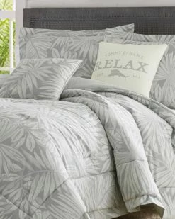 Tommy Bahama Floreanna Grey Comforter/Sham Bonus Set Home Duvet Inserts & Duvets