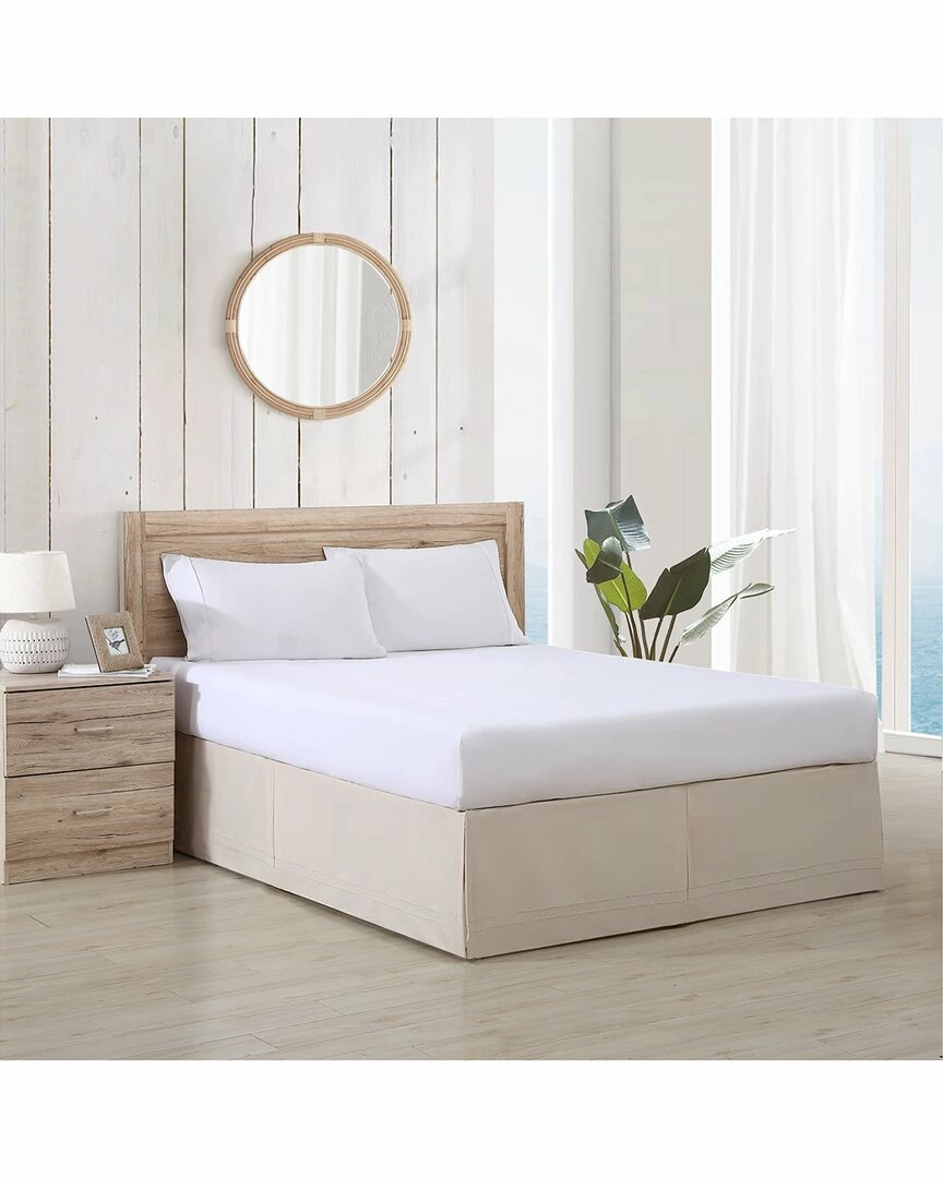 Tommy Bahama Solid 100% Cotton 210 Thread Count Sateen-Tailored Bedskirt Home Sheets