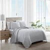 Tommy Bahama Bali Soild 3Pc Grey Quilt Set Home Comforters & Quilts