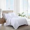 Tommy Bahama Bali Soild 3Pc White Quilt Set Home Comforters & Quilts