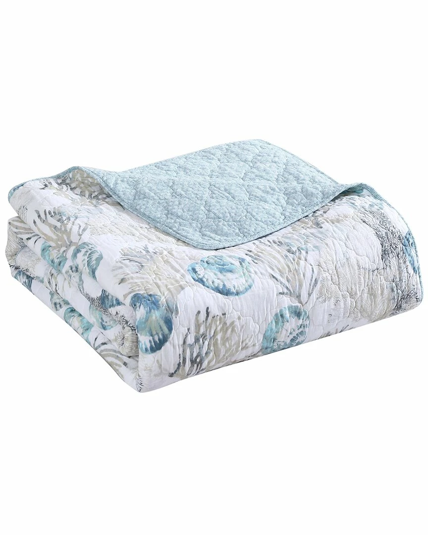 Tommy Bahama Freeport 3Pc Coastal Blue Quilt Set Home Comforters & Quilts - Image 2