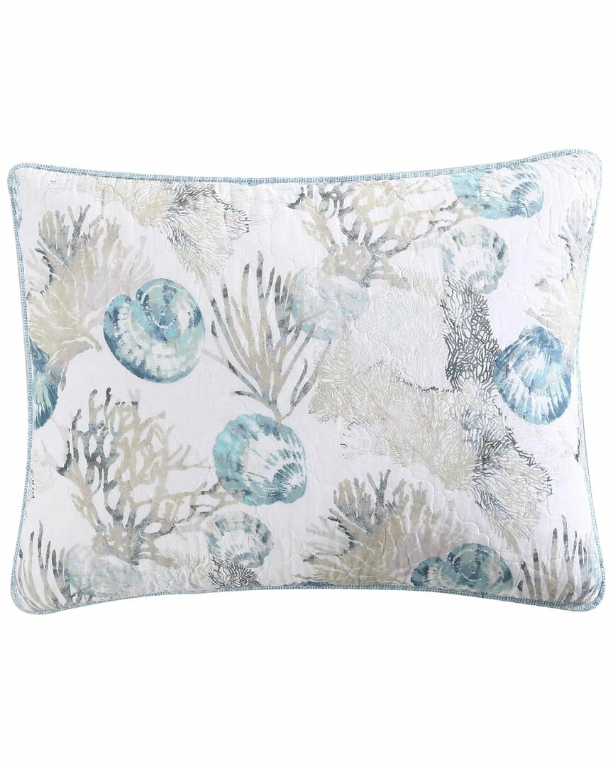 Tommy Bahama Freeport 3Pc Coastal Blue Quilt Set Home Comforters & Quilts - Image 3